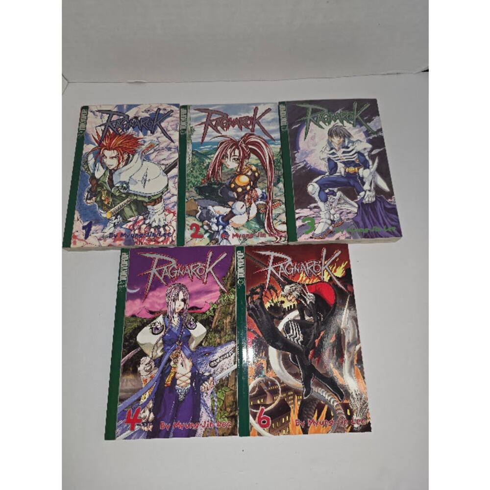 Ragnarok Volumes 1-4, 6 By Myung-Jin Lee (Tokyopop, Paperback) Set Of 5